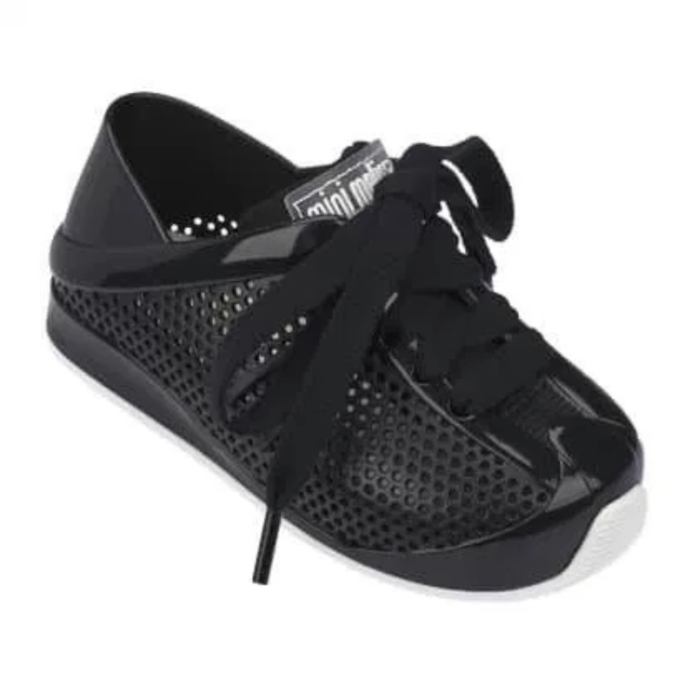 MINI MELISSA Love System Black Sneakers, 7